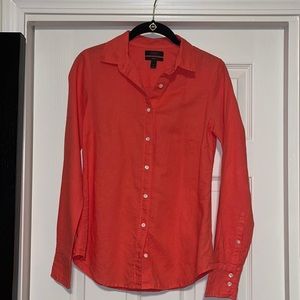 J. Crew linen blend shirt, excellent condition.  Perfect fit  in size 0